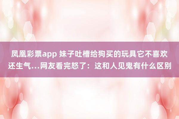 凤凰彩票app 妹子吐槽给狗买的玩具它不喜欢还生气…网友看完怒了：这和人见鬼有什么区别