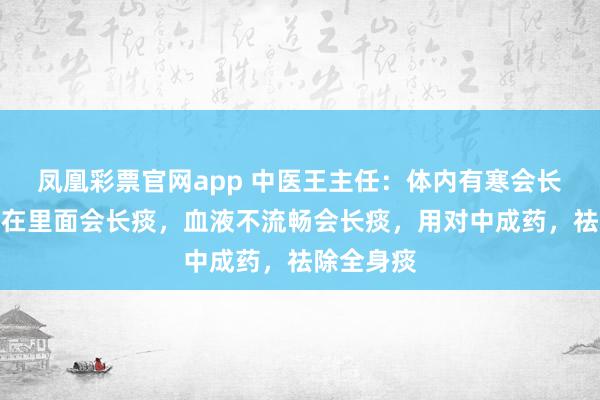 凤凰彩票官网app 中医王主任：体内有寒会长痰，气堵在里面会长痰，血液不流畅会长痰，用对中成药，祛除全身痰