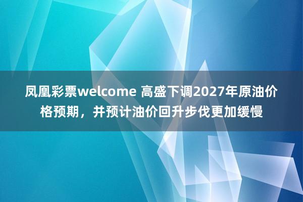 凤凰彩票welcome 高盛下调2027年原油价格预期，并预计油价回升步伐更加缓慢