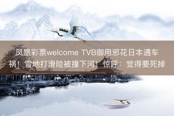 凤凰彩票welcome TVB御用邪花日本遇车祸！雪地打滑险被撞下河！惊呼：觉得要死掉